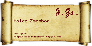 Holcz Zsombor névjegykártya